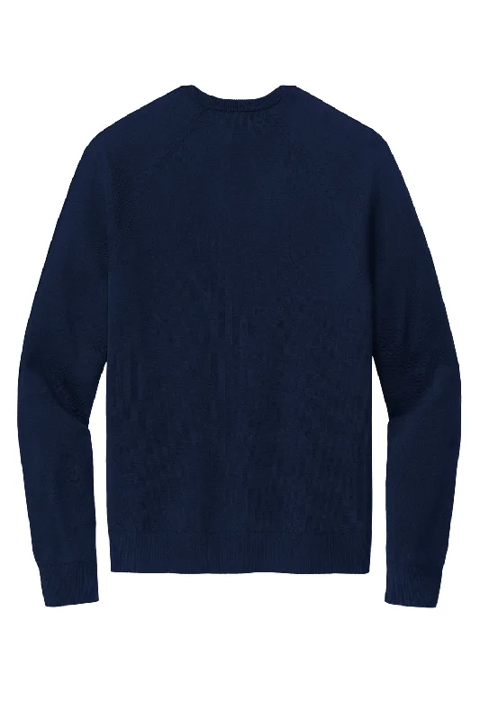 Brooks Brothers Mens Long Sleeve V-Neck Sweater - Navy Blue