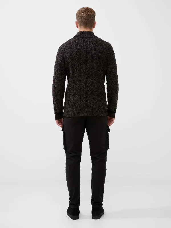 Cable Knit Roll Neck Jumper