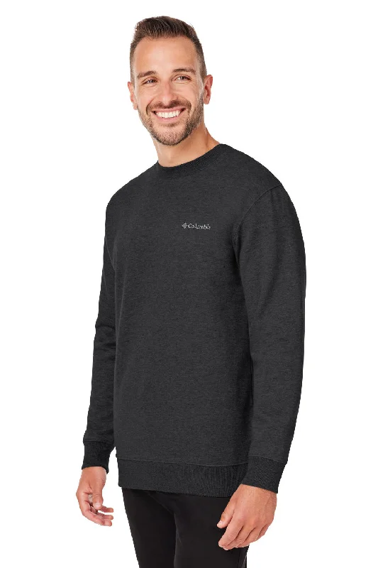 Columbia Mens Hart Mountain Long Sleeve Crewneck Sweater - Black