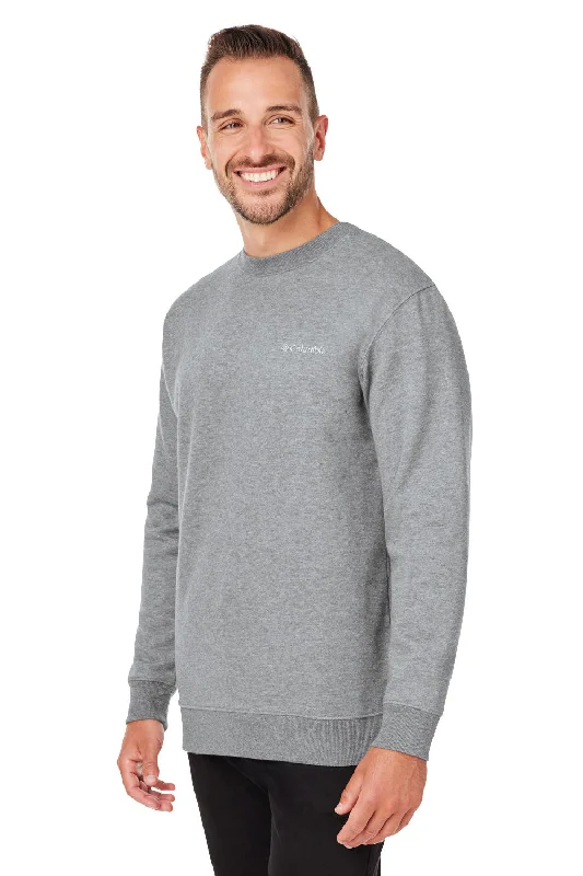 Columbia Mens Hart Mountain Long Sleeve Crewneck Sweater - Heather Charcoal Grey