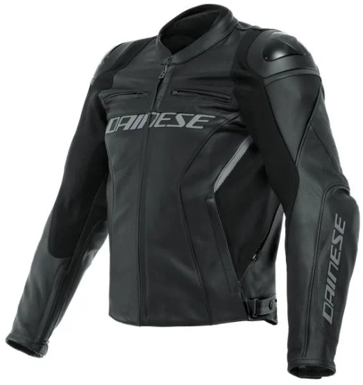 Dainese Racing 4 Leather Jacket - Black/Black