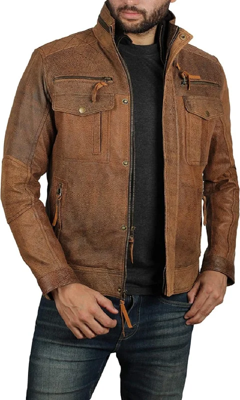 Dark Tan Leather Jacket