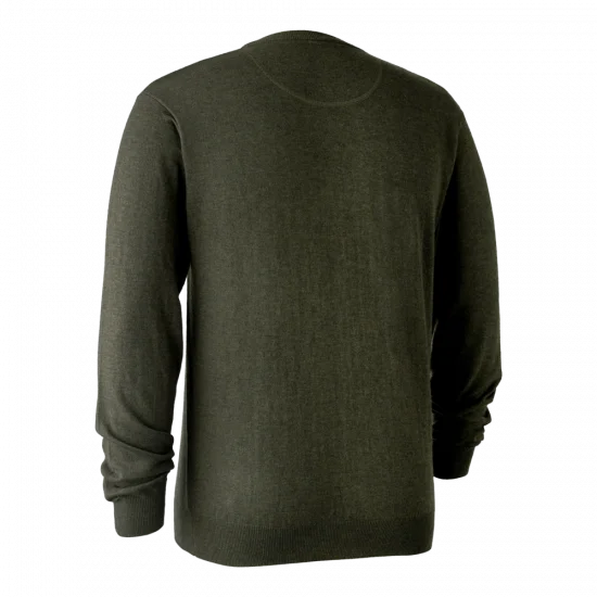 Deerhunter Kingston Knit with V-Neck - Green Melange (356)