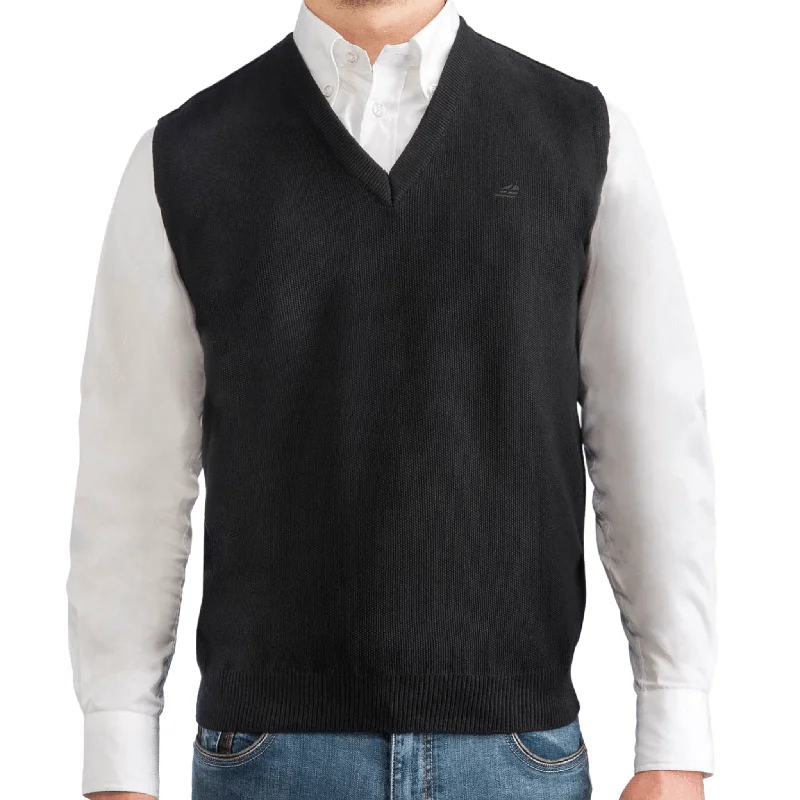 Green Coast Italian Sweater Vest - 5407 Nero (Black) Col. #9