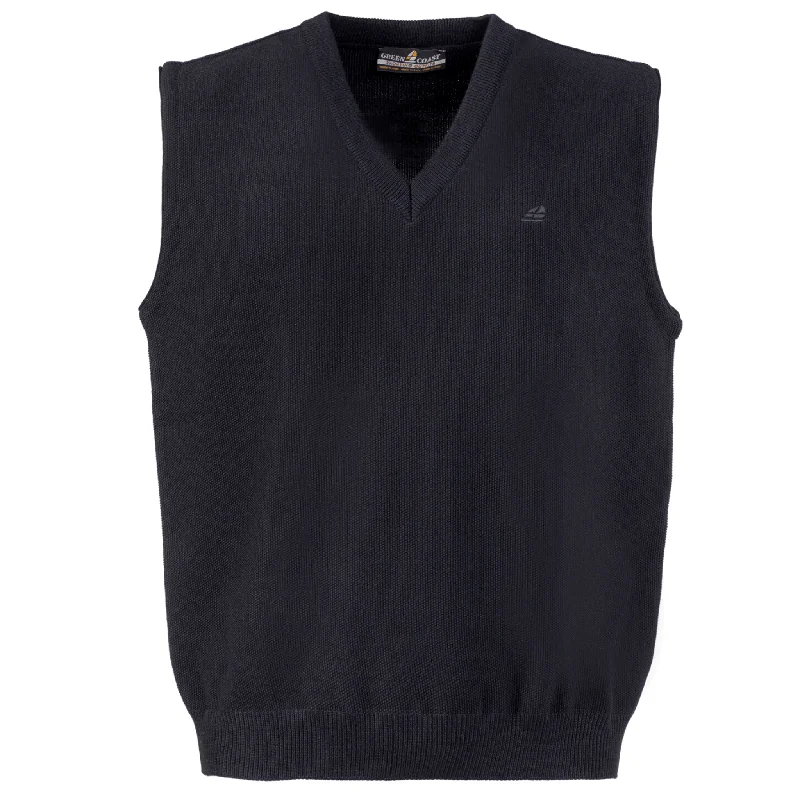 Green Coast Italian Sweater Vest - 5407 Nero (Black) Col. #9