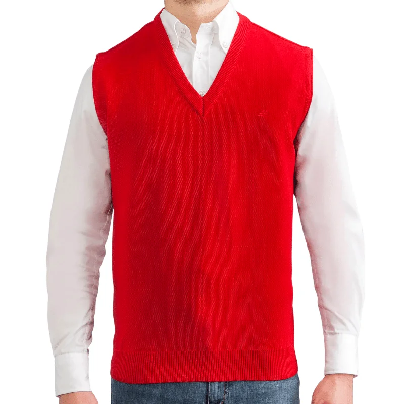 Green Coast Italian Sweater Vest - 5407 Rosso (Red) Col. #5