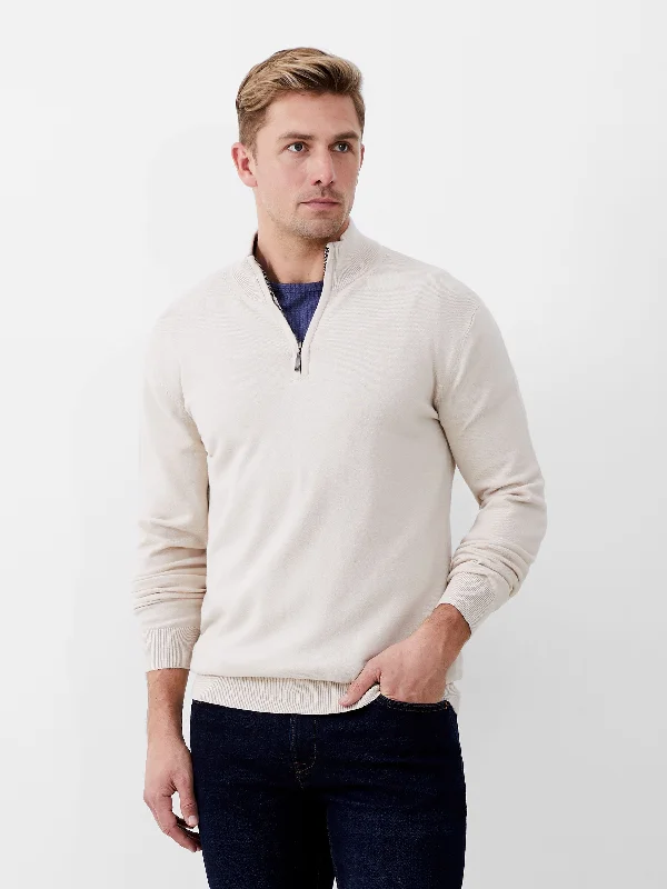 Half Zip Funnel Neck Jumper