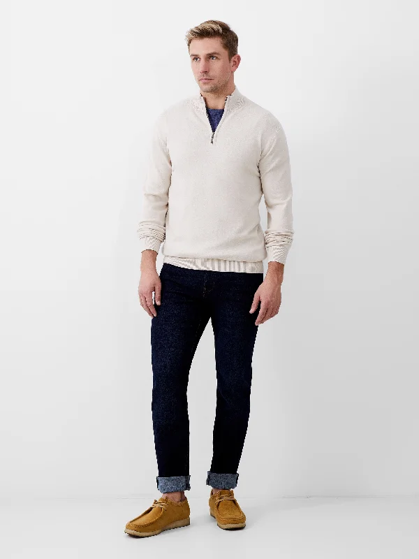 Half Zip Funnel Neck Jumper