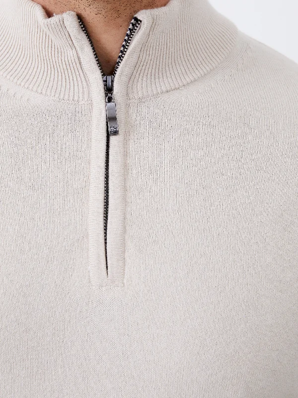 Half Zip Funnel Neck Jumper