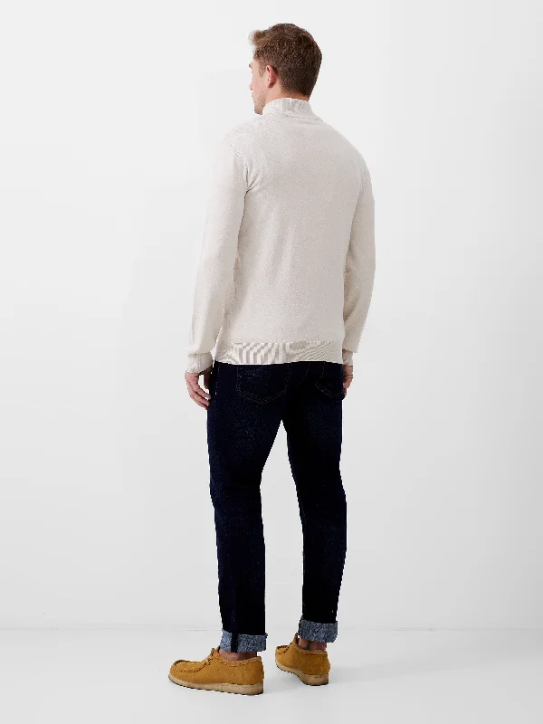 Half Zip Funnel Neck Jumper