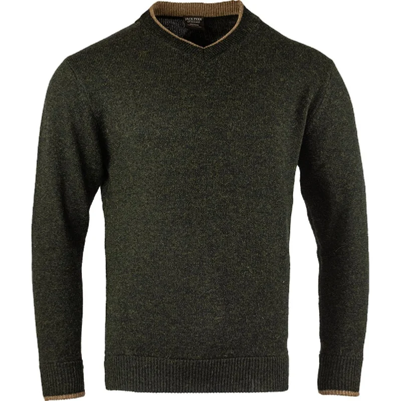 Jack Pyke Ashcombe V-Neck Pullover - Dark Olive