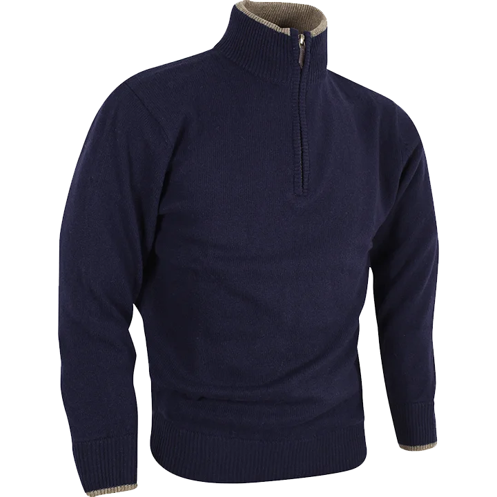 Jack Pyke Ashcombe Zip Neck Jumper - Navy