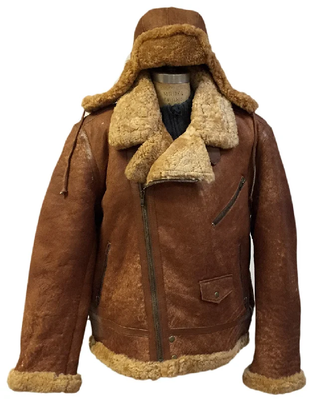 Jakewood - Shearling & Cow Racing Aviator Jacket