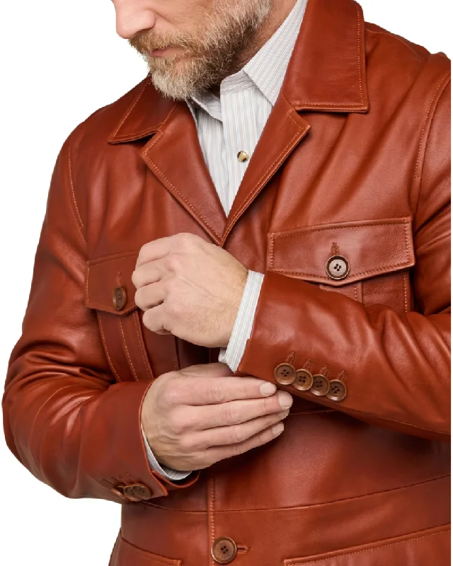 Leather Cargo Jacket