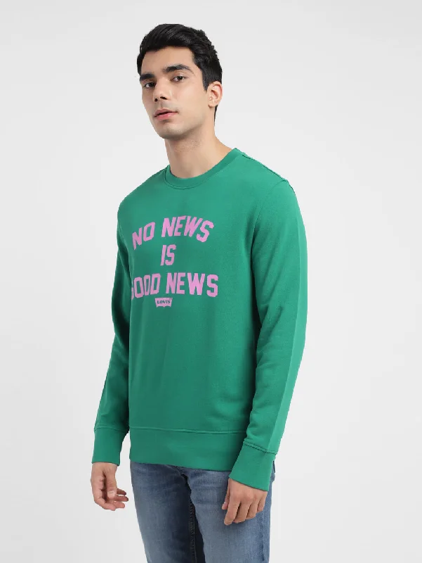 Men's Typography Crew Neck Sweatshirt