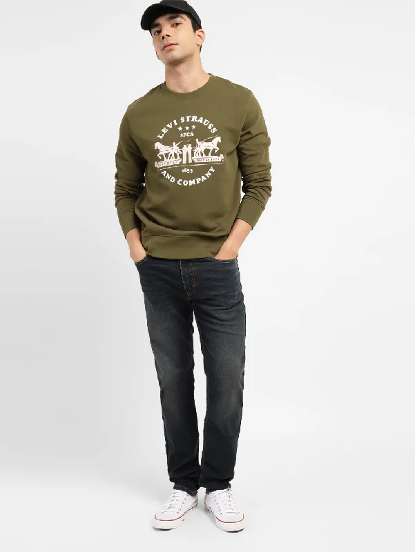 Men's Graphic Print Crew Neck Sweatshirt