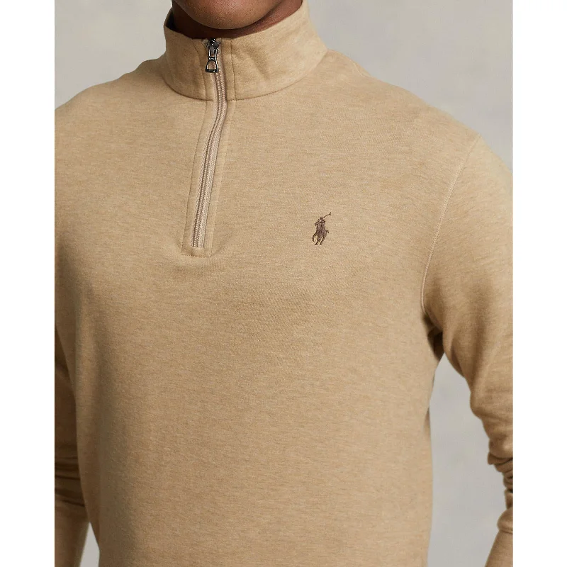 Luxury Quarter Zip Pullover - Tan