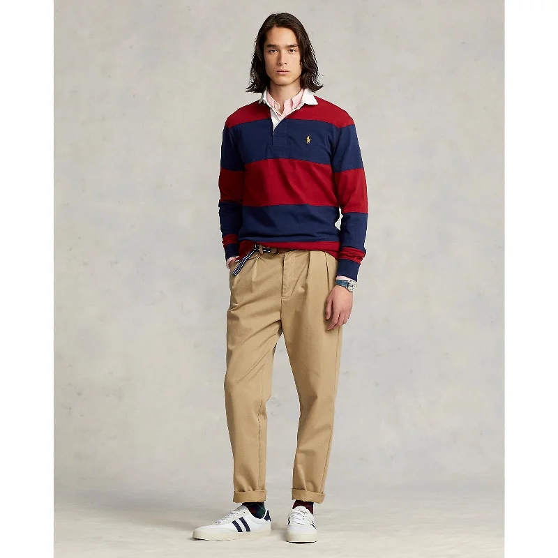 Polo Ralph Lauren - Iconic Rugby Shirt - Newport Navy & Holiday Red