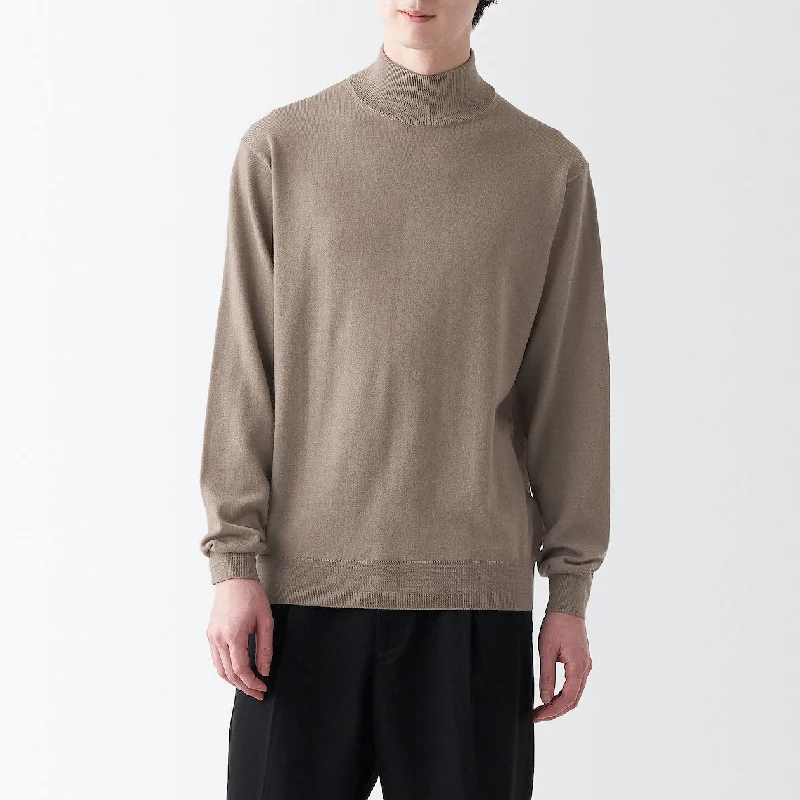 Wool Blend High Gauge High Neck Sweater