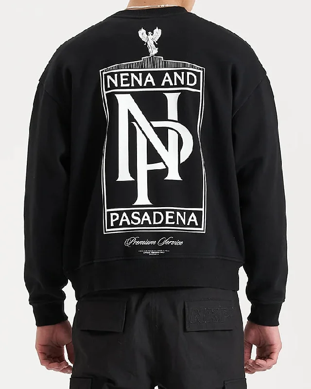 NENA & PASADENA Mens Wright Sweater - Jet Black