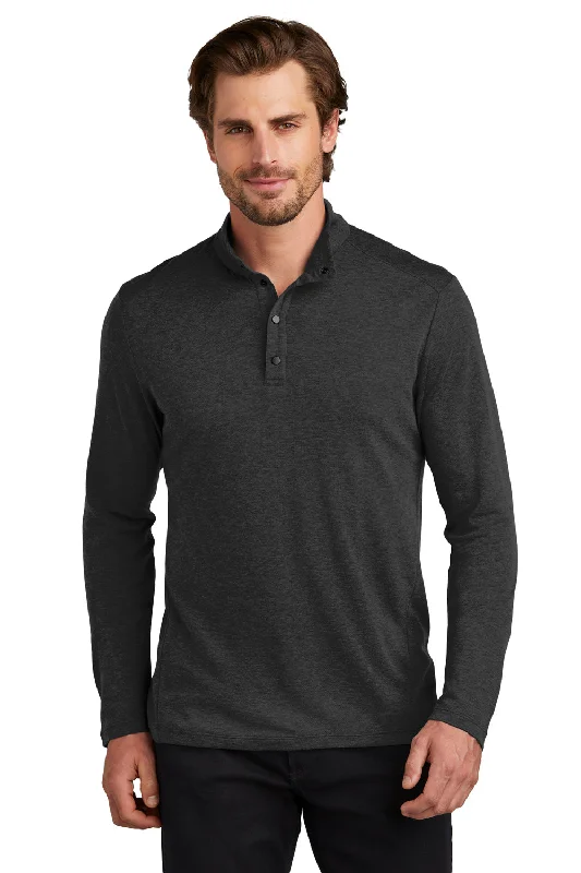 Ogio Mens Command 1/4 Snap Long Sleeve Sweater - Blacktop