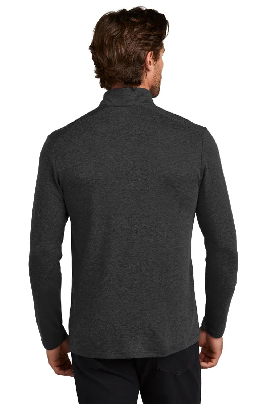 Ogio Mens Command 1/4 Snap Long Sleeve Sweater - Blacktop