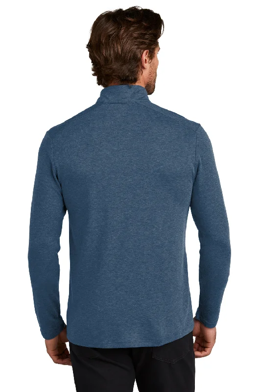 Ogio Mens Command 1/4 Snap Long Sleeve Sweater - Spar Blue