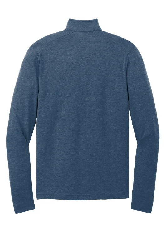 Ogio Mens Command 1/4 Snap Long Sleeve Sweater - Spar Blue