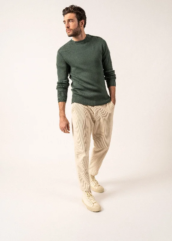 Rochefort sailor jumper - slim fit, in merino wool (VEGETAL)