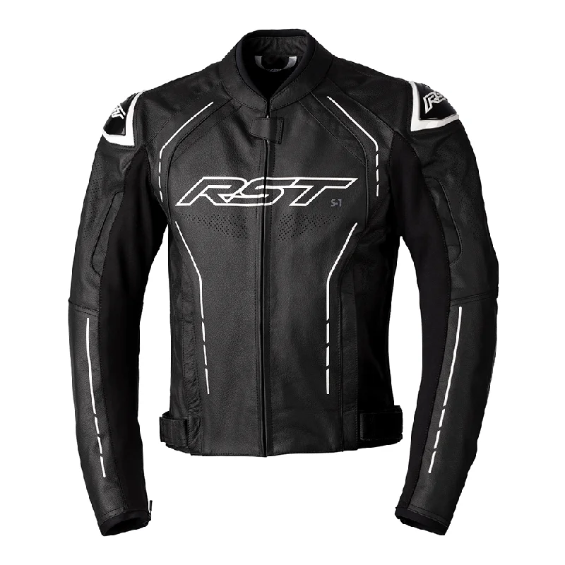 RST S1 CE LEATHER JACKET [BLACK/WHITE]