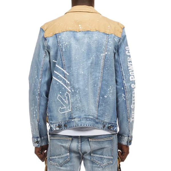 Smoke Rise - Utility Fashion Denim Jacket - Bowery Blue