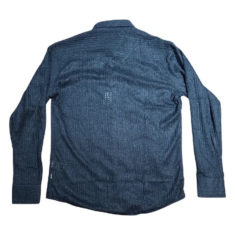 Barabas Black Cable Knit Button Up Shirt