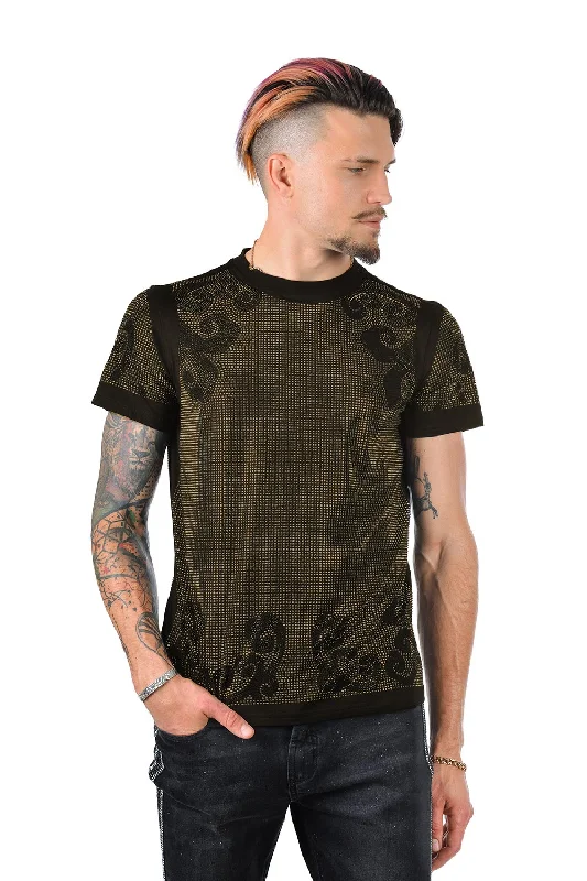 BARABAS RHOMBUS JEWEL SHIRT BLK/GLD