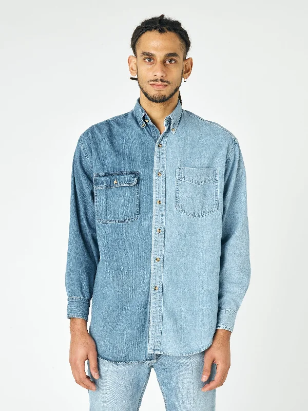 Mens Contrast Denim Shirt