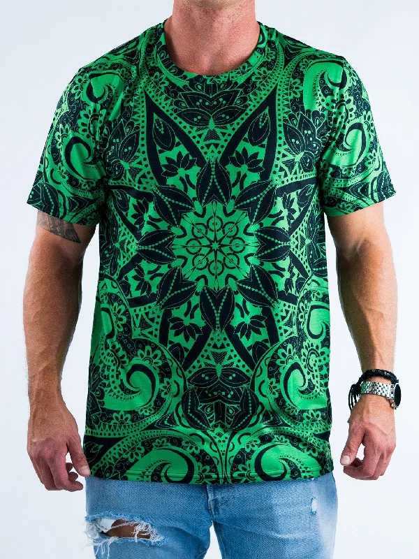 Electro Green Mandala Unisex Crew