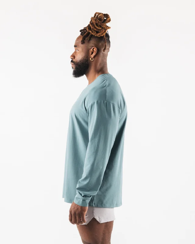 AA Paisley Print LS Tee - Turquoise