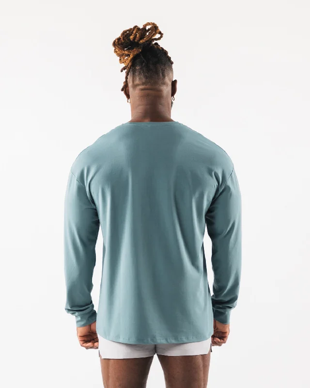 AA Paisley Print LS Tee - Turquoise