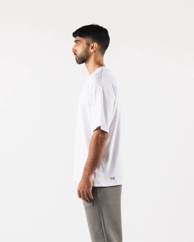 Aligned Tee - White / Pewter