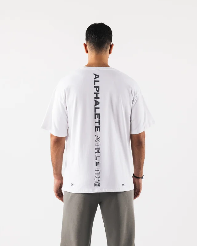 Aligned Tee - White / Pewter