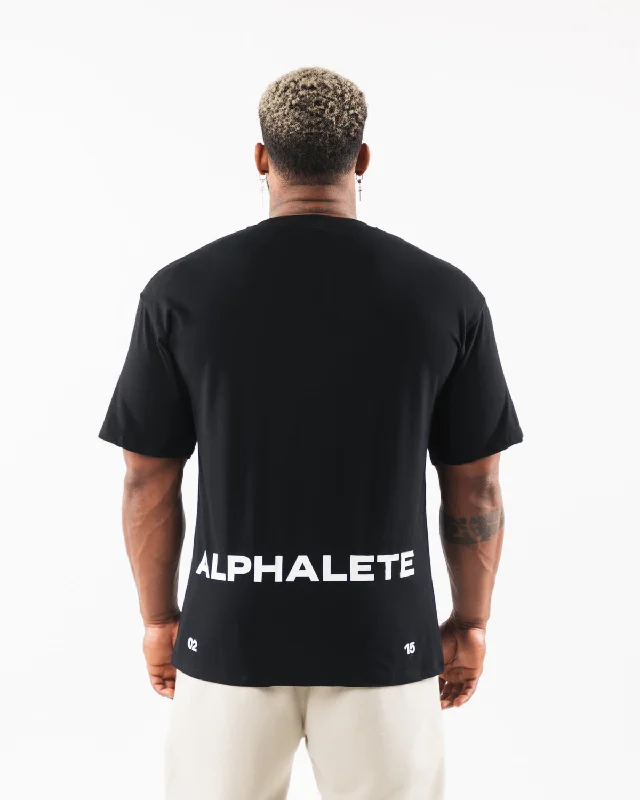 Brushed Crest Tee - Black