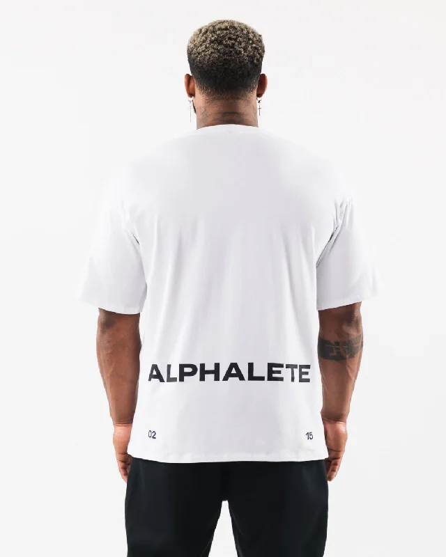 Brushed Crest Tee - White