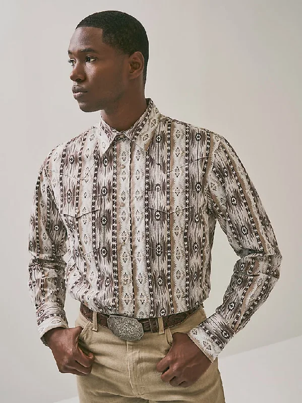 MENS CHECOTAH PALE SAND SHIRT