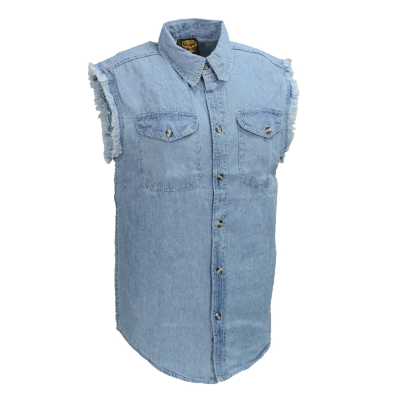 Men's Denim Sleeveless Shirt