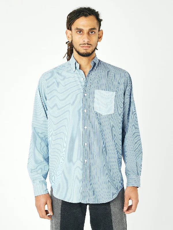 Men's Diana Shirt Stripe Cotton Blue