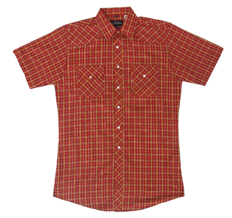 White Horse Men's Plaid Western Shirt