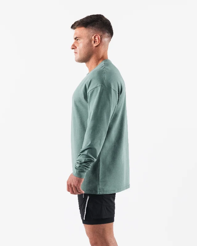 Wolf Head LS Tee - Sage