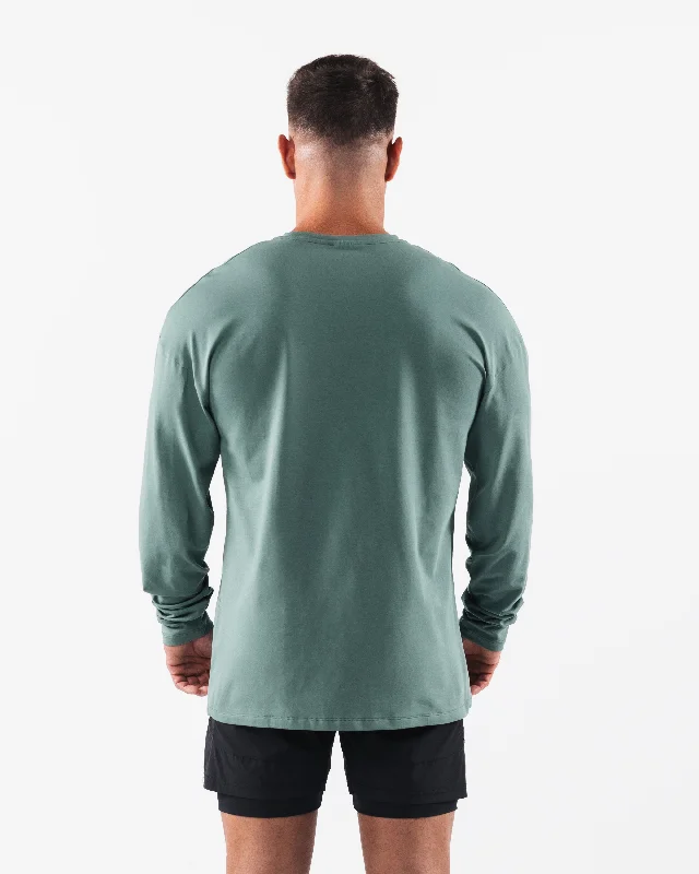 Wolf Head LS Tee - Sage