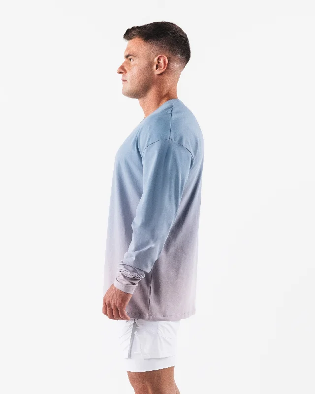 Wolf Head LS Tee - Still Water Gradient