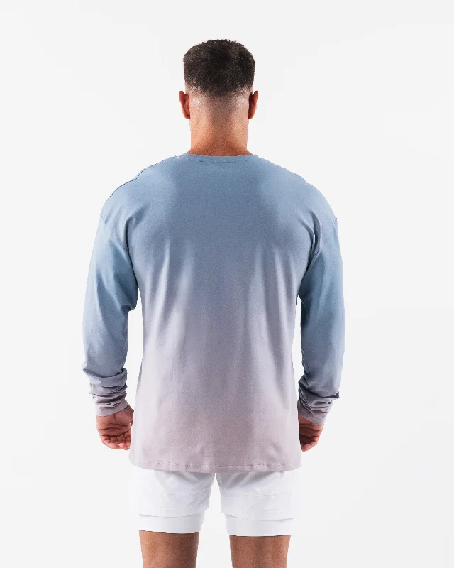 Wolf Head LS Tee - Still Water Gradient