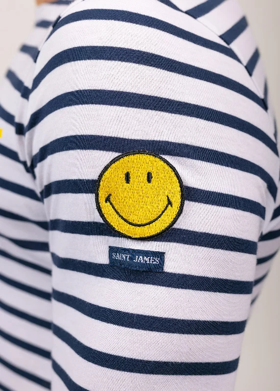 Minquiers Smiley sailor striped shirt - SAINT JAMES x Smiley (NEIGE/MARINE)